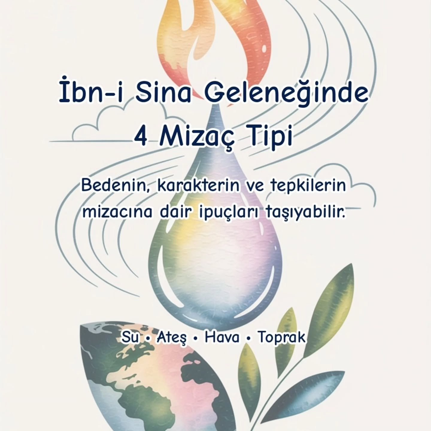 İbn-i Sina geleneğinde mizaç, kişinin bedensel yapısını, duygusal tepkilerini ve karakter eğilimlerini anlamaya yardımcı olan kadim bir bakış açısıdır.

Dört temel mizaç şöyle tanımlanır:

Balgami: Su